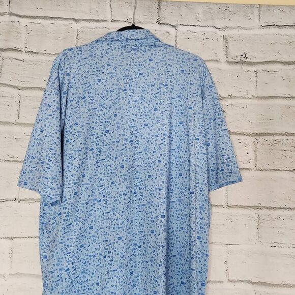Peter Millar Mens Light Blue Embroidered Golf Polo Top Size XL Comfort - Picture 8 of 11